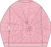 Crewneck Sweatshirt Spider Web - Pink