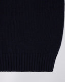 Rib Knit Crewneck Sweater - Navy