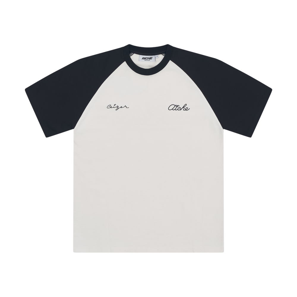 Raglan Sleeve T-shirt - Black/White