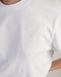 Embroidered Logo Cotton T-Shirt - White