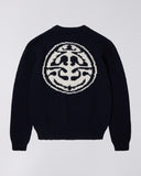 Rib Knit Crewneck Sweater - Navy