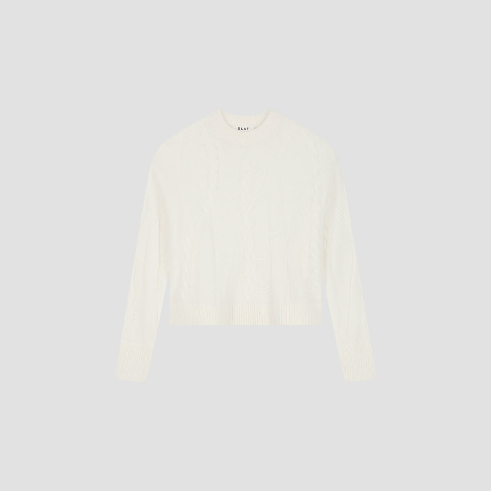 Cable Knit Sweater - Off White