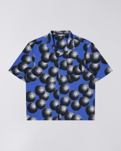 Graphic Print Camp Shirt - Blue Multi
