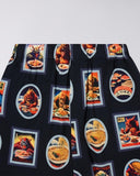 Printed Elastic Waist Shorts - Navy Multi