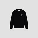 Crewneck Embroidered Sweatshirt - Black/White
