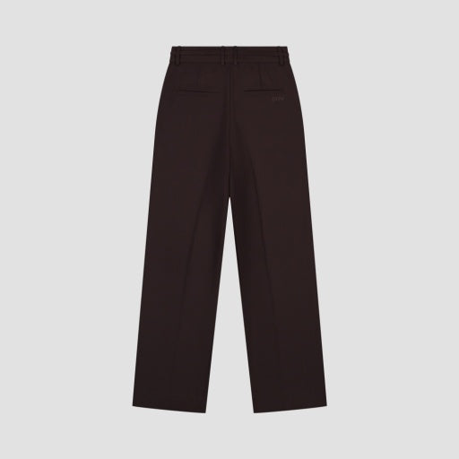Wide Leg Trousers - Dark Brown