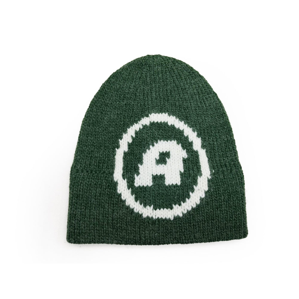 Knitted Logo Beanie - Forest Green