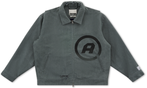 Workwear Zip-Up Jacket - Dark Grey