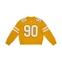 Varsity Number Knit Sweater - Yellow