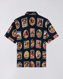 Novelty Print Camp Shirt - Black Multi