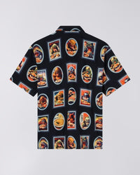 Novelty Print Camp Shirt - Black Multi