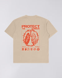 Graphic Print Crewneck T-shirt - Beige