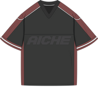 V-Neck Striped Jersey - Black