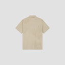 Embroidered Short Sleeve Shirt - Beige