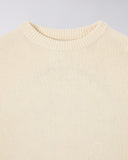 Plain Knit Crewneck Sweater - Cream