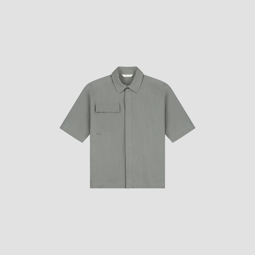 Collared Short Sleeve Shirt - Grey