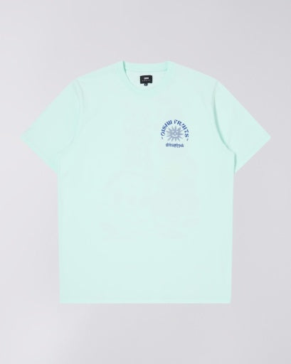 Graphic Print Crewneck T-Shirt - Light Mint Green