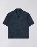 Checked Camp Collar Shirt - Navy Check