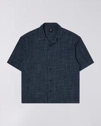 Checked Camp Collar Shirt - Navy Check