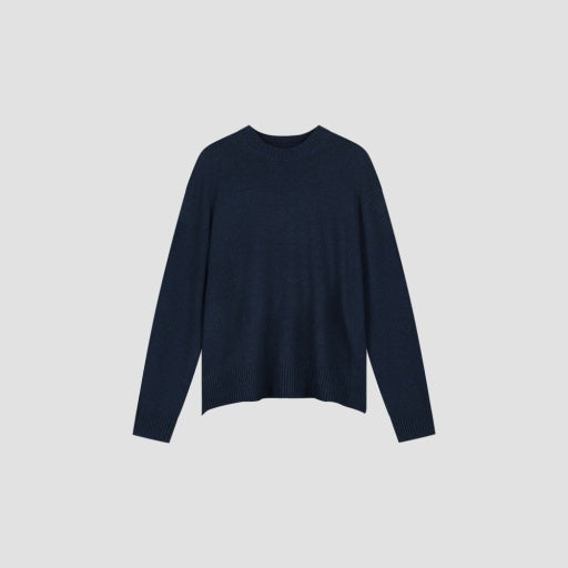 Crewneck Knit Sweater - Navy