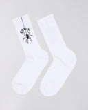 Embroidered Ankle Socks - White