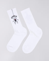 Embroidered Ankle Socks - White