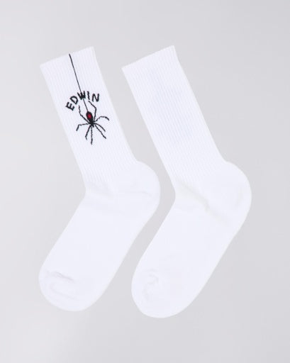 Embroidered Ankle Socks - White