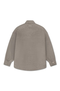 Wool Blend Polo Shirt - Grey