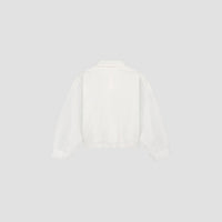 Cropped Button-Up Shirt - White