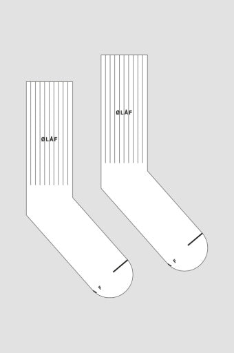 Ribbed Calf Socks - White
