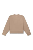 Graphic Knit Crewneck Sweater - Khaki