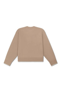 Graphic Knit Crewneck Sweater - Khaki