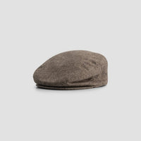 Tweed Flat Cap - Brown Herringbone