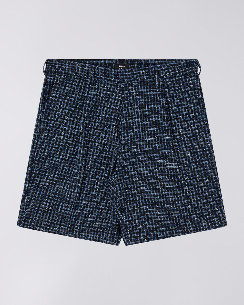Check Pattern Tailored Shorts - Blue Black Check