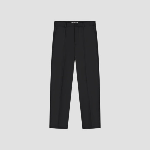 Pleated Front Trousers - Black