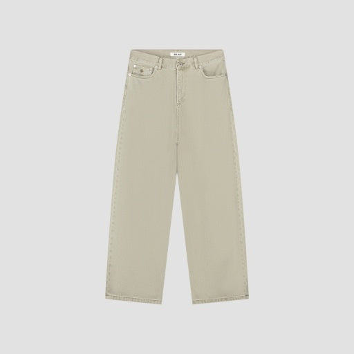 Wide Leg Jeans - Light Sage