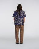 Abstract Print Camp Shirt - Blue Pattern