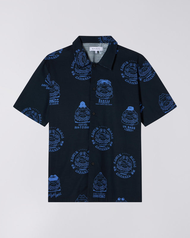 Printed Short Sleeve Shirt - Navy Print