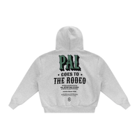 Zip Up Applique Hoodie - Grey