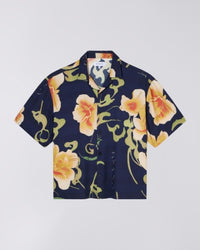 Cuban Collar Floral Shirt - Navy Floral