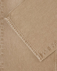 Wide Leg Denim Jeans - Light Brown