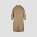 Collared Long Wool Coat - Camel