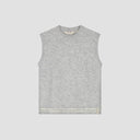 Sleeveless Crewneck Sweater Vest - Light Grey