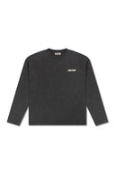Washed Graphic Longsleeve T-Shirt - Charcoal
