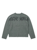 Embroidered Crewneck Sweater - Grey