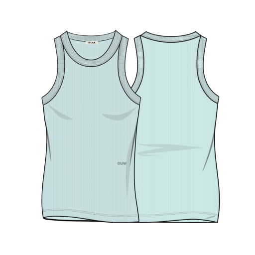 Ribbed Knit Racerback Tank - Light Blue