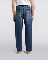 Washed Denim Relaxed Jeans - Washed Blue Denim