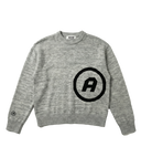Crewneck Logo Knit Sweater - Grey Mélange