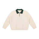 Collared Knit Polo - Cream