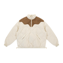 Western Yoke Puffer Jacket - Cream/Brown